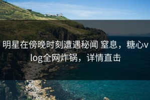 明星在傍晚时刻遭遇秘闻 窒息，糖心vlog全网炸锅，详情直击